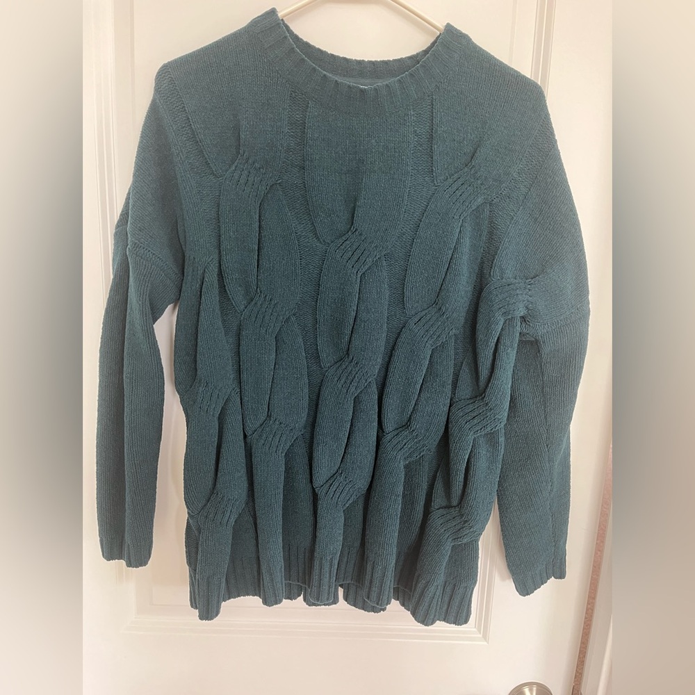 J. Jill Deep Green Chenille Sweater